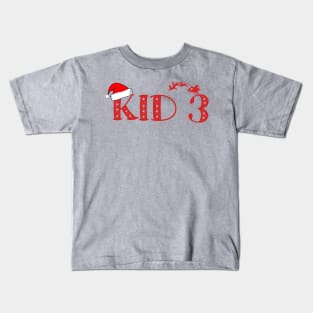 Christmas Family Name "Kid 3" Photo Design Shirt Kids T-Shirt